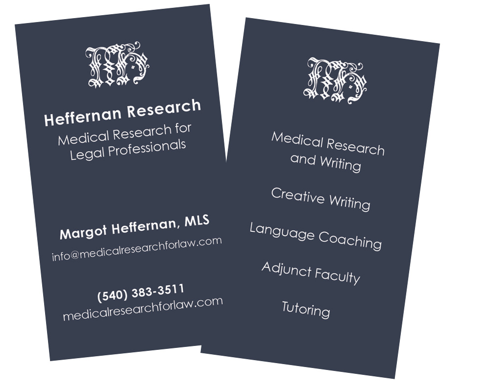 Margot Heffernan business card